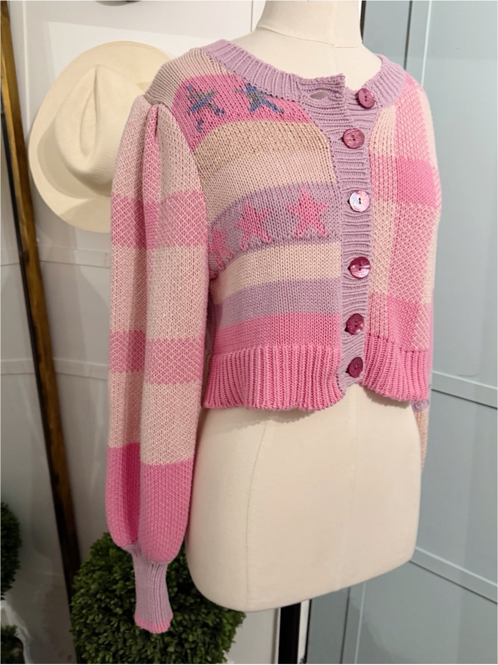 Loveshackfancy Bedford Crop Cardigan Sweater XS - Picture 6 of 10
